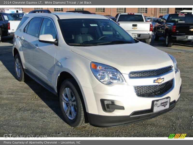 White Diamond Tricoat / Jet Black 2014 Chevrolet Equinox LT