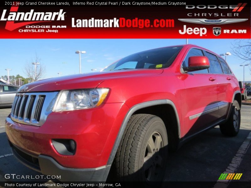 Inferno Red Crystal Pearl / Dark Graystone/Medium Graystone 2011 Jeep Grand Cherokee Laredo