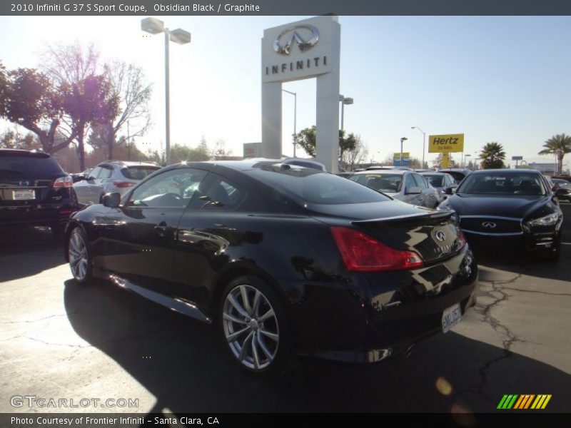 Obsidian Black / Graphite 2010 Infiniti G 37 S Sport Coupe