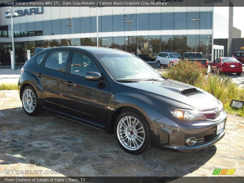 Dark Gray Metallic / Carbon Black/Graphite Gray Alcantara 2008 Subaru Impreza WRX STi