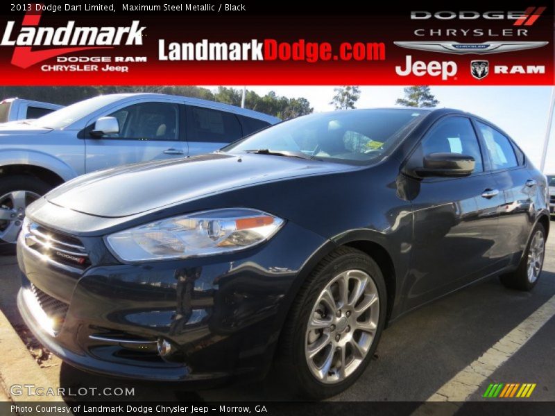 Maximum Steel Metallic / Black 2013 Dodge Dart Limited