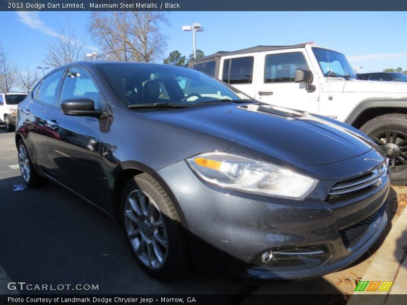 Maximum Steel Metallic / Black 2013 Dodge Dart Limited