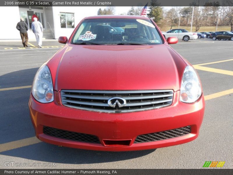 Garnet Fire Red Metallic / Graphite 2006 Infiniti G 35 x Sedan