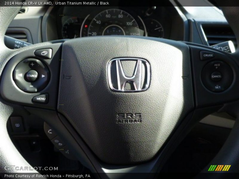 Urban Titanium Metallic / Black 2014 Honda CR-V LX AWD