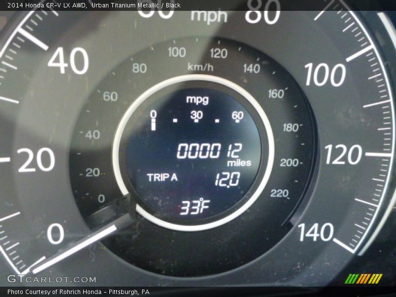 Urban Titanium Metallic / Black 2014 Honda CR-V LX AWD
