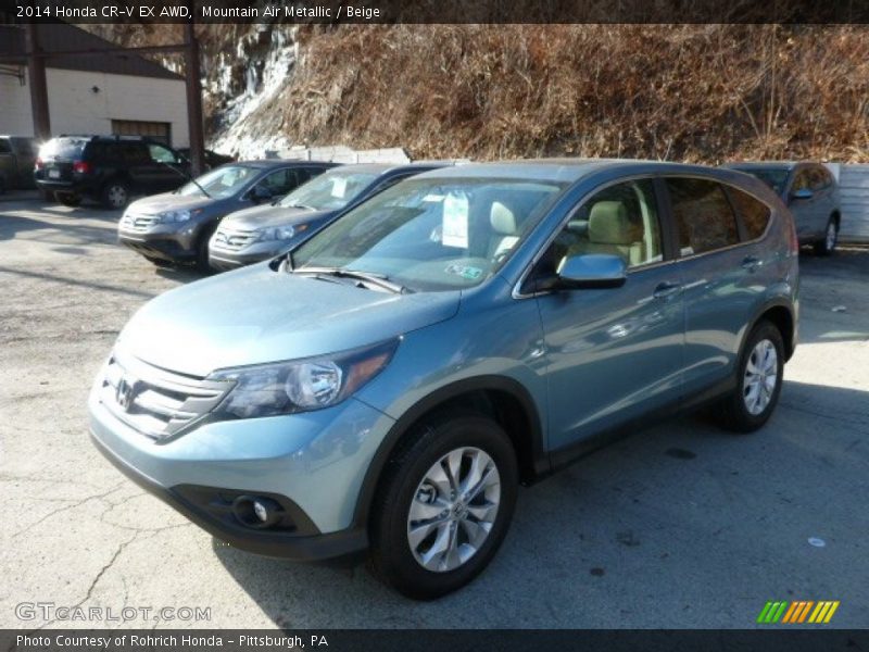 Mountain Air Metallic / Beige 2014 Honda CR-V EX AWD