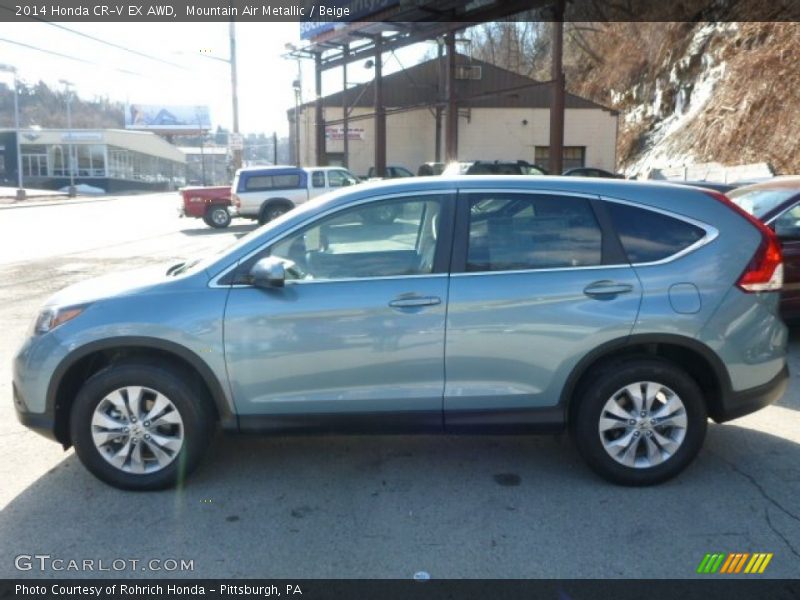 Mountain Air Metallic / Beige 2014 Honda CR-V EX AWD
