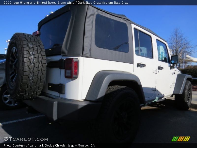Stone White / Dark Slate Gray/Medium Slate Gray 2010 Jeep Wrangler Unlimited Sport