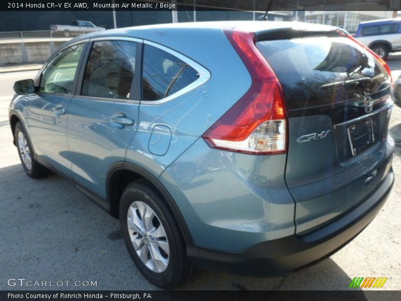 Mountain Air Metallic / Beige 2014 Honda CR-V EX AWD