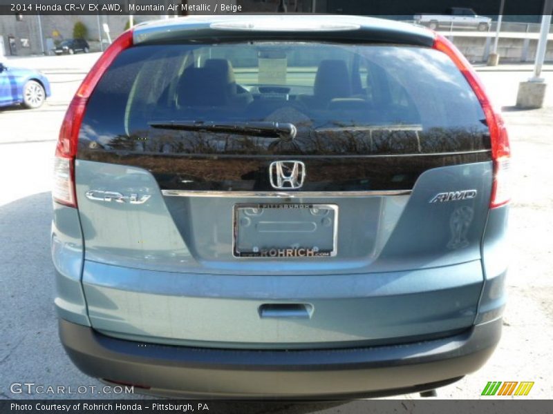Mountain Air Metallic / Beige 2014 Honda CR-V EX AWD