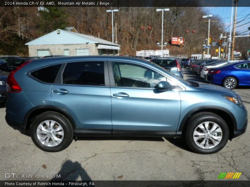 Mountain Air Metallic / Beige 2014 Honda CR-V EX AWD