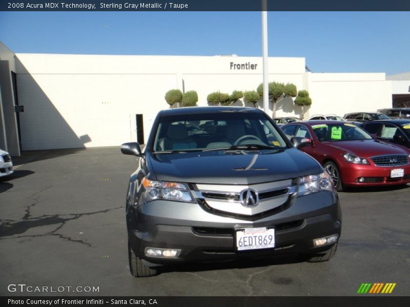 Sterling Gray Metallic / Taupe 2008 Acura MDX Technology