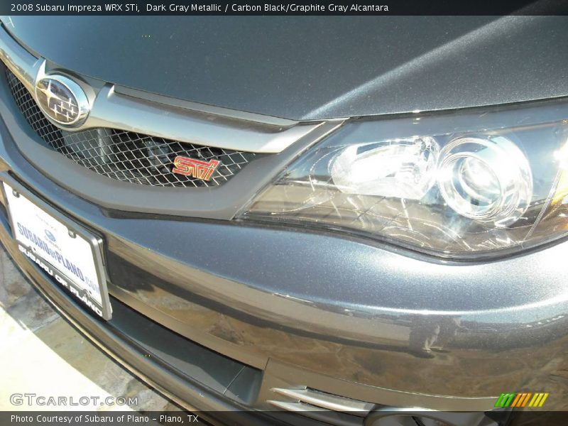 Dark Gray Metallic / Carbon Black/Graphite Gray Alcantara 2008 Subaru Impreza WRX STi