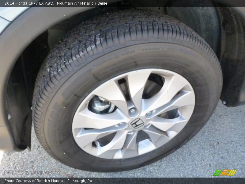 Mountain Air Metallic / Beige 2014 Honda CR-V EX AWD