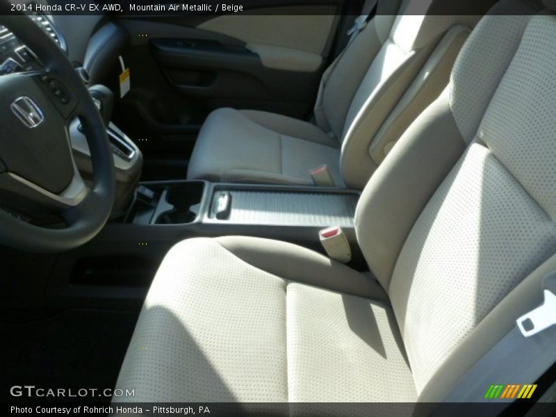 Mountain Air Metallic / Beige 2014 Honda CR-V EX AWD