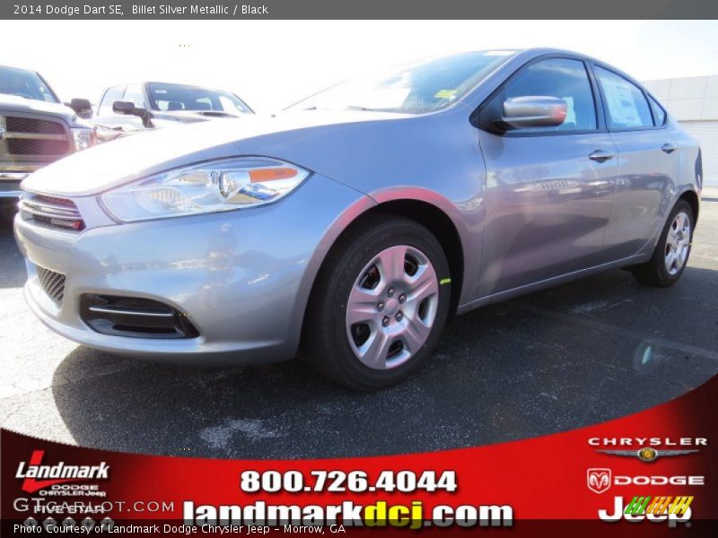 Billet Silver Metallic / Black 2014 Dodge Dart SE