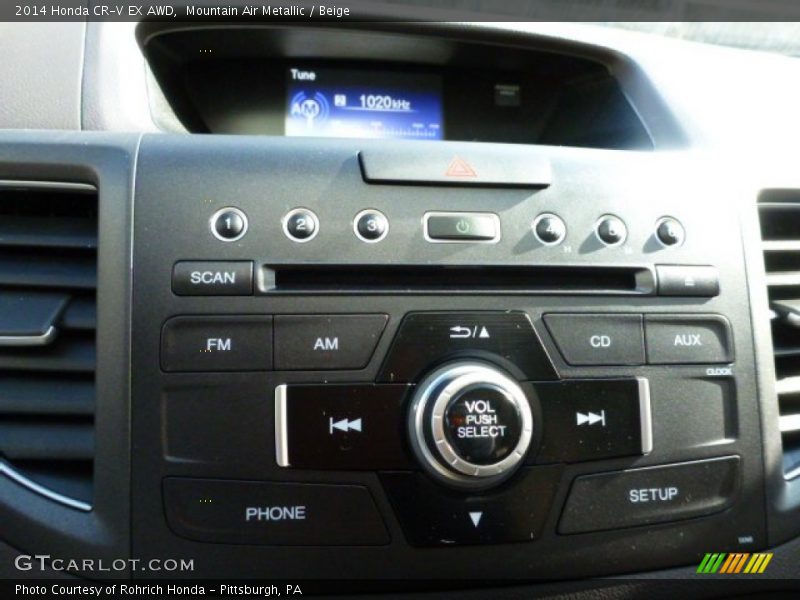 Mountain Air Metallic / Beige 2014 Honda CR-V EX AWD