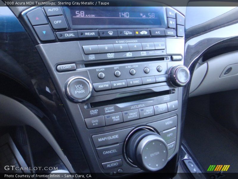Sterling Gray Metallic / Taupe 2008 Acura MDX Technology