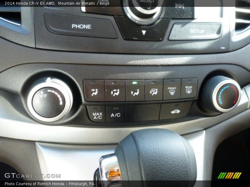 Mountain Air Metallic / Beige 2014 Honda CR-V EX AWD