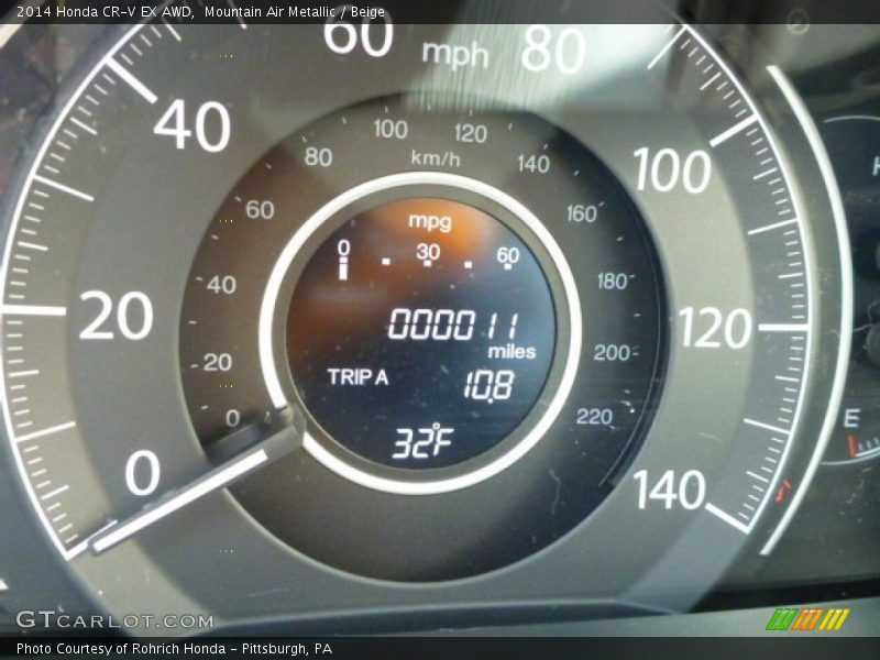 Mountain Air Metallic / Beige 2014 Honda CR-V EX AWD
