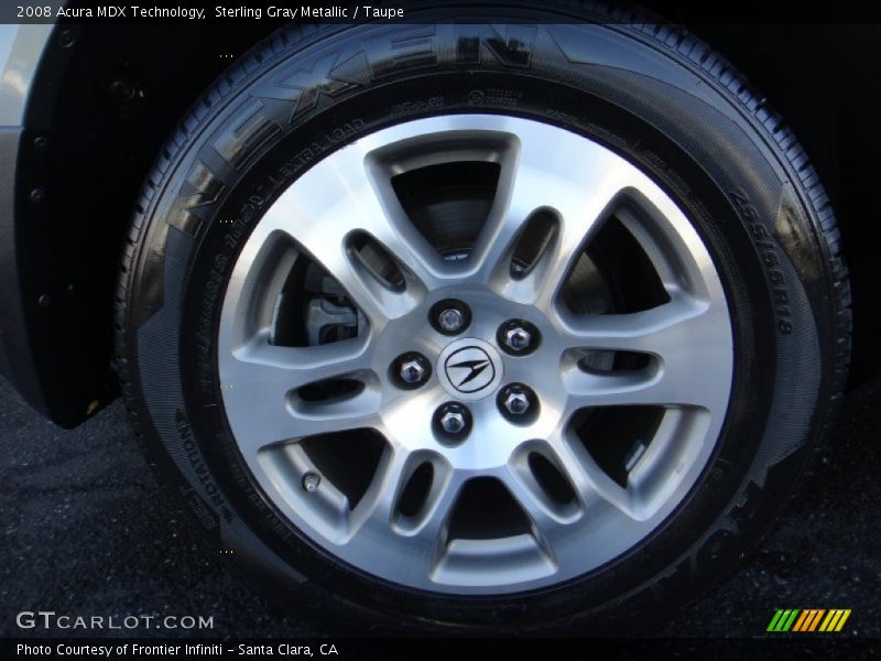 Sterling Gray Metallic / Taupe 2008 Acura MDX Technology