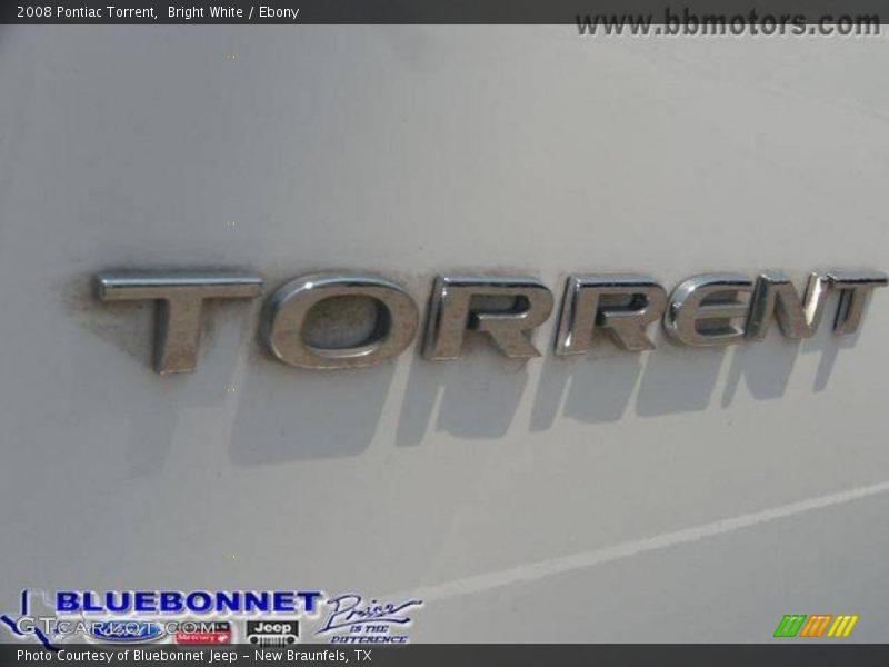 Bright White / Ebony 2008 Pontiac Torrent