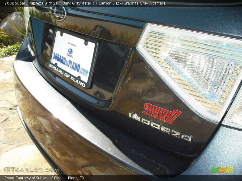 Dark Gray Metallic / Carbon Black/Graphite Gray Alcantara 2008 Subaru Impreza WRX STi