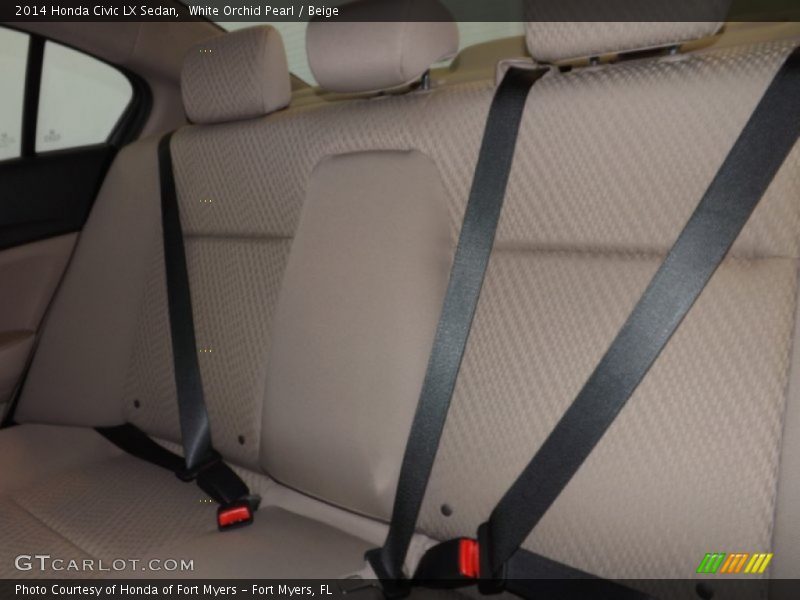White Orchid Pearl / Beige 2014 Honda Civic LX Sedan