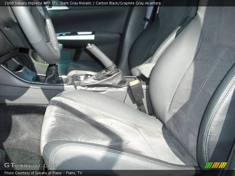 Dark Gray Metallic / Carbon Black/Graphite Gray Alcantara 2008 Subaru Impreza WRX STi