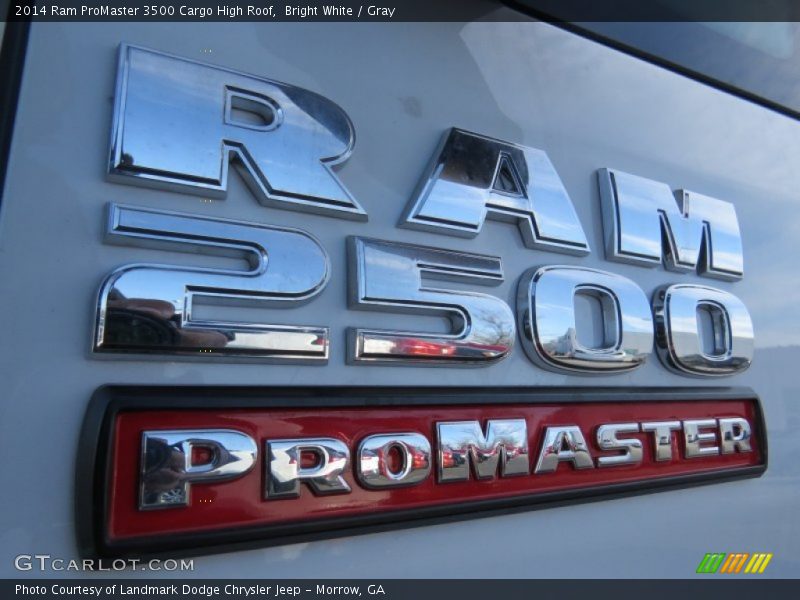 Bright White / Gray 2014 Ram ProMaster 3500 Cargo High Roof