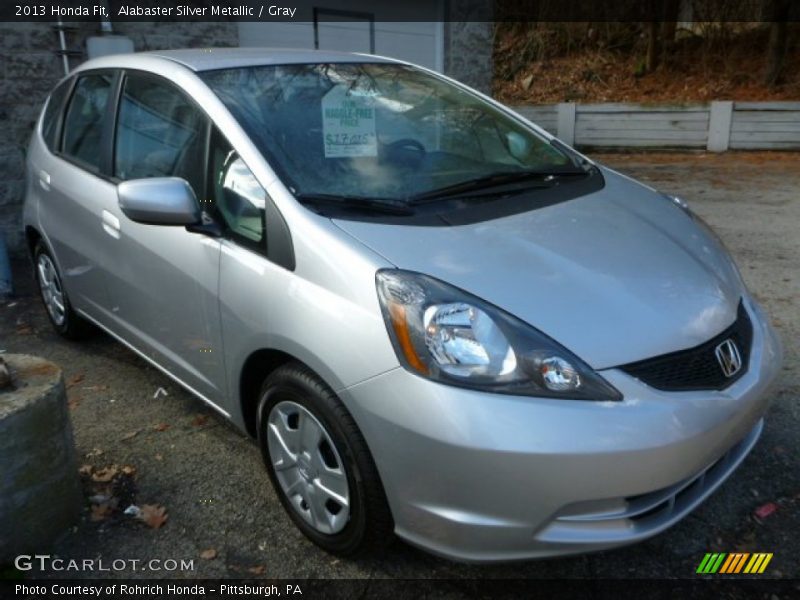 Alabaster Silver Metallic / Gray 2013 Honda Fit