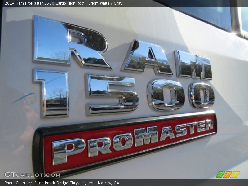 Bright White / Gray 2014 Ram ProMaster 1500 Cargo High Roof
