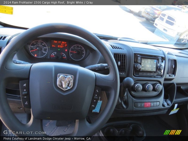 Bright White / Gray 2014 Ram ProMaster 1500 Cargo High Roof