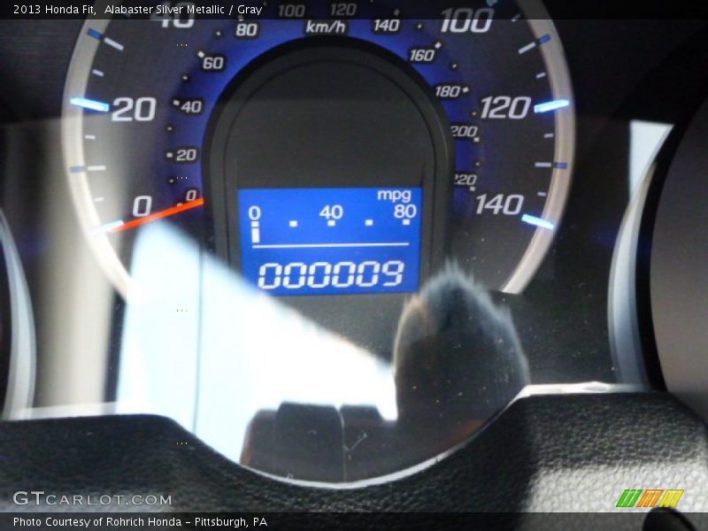 Alabaster Silver Metallic / Gray 2013 Honda Fit