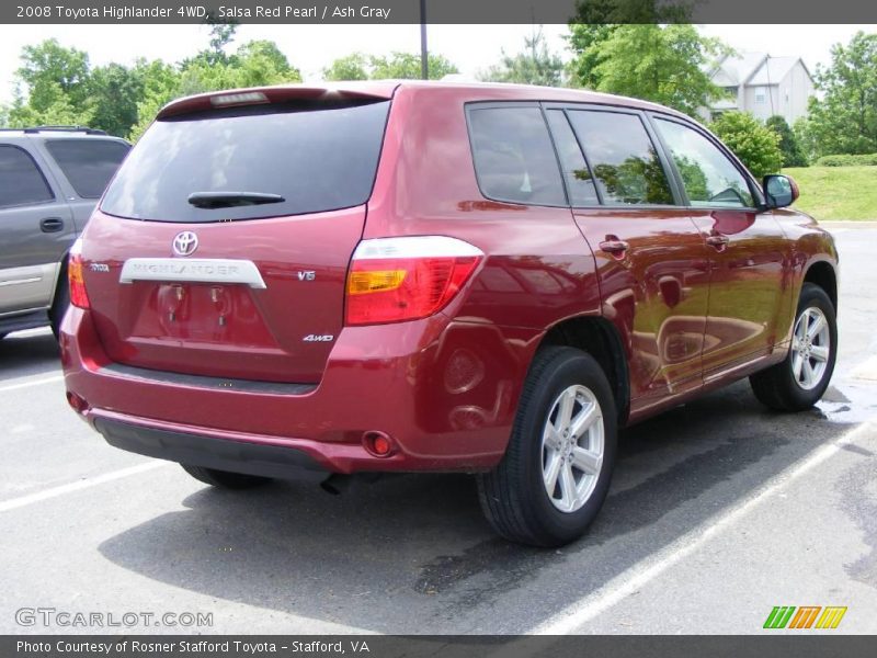 Salsa Red Pearl / Ash Gray 2008 Toyota Highlander 4WD