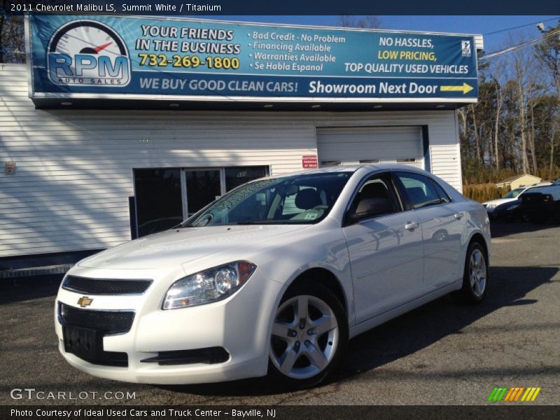 Summit White / Titanium 2011 Chevrolet Malibu LS