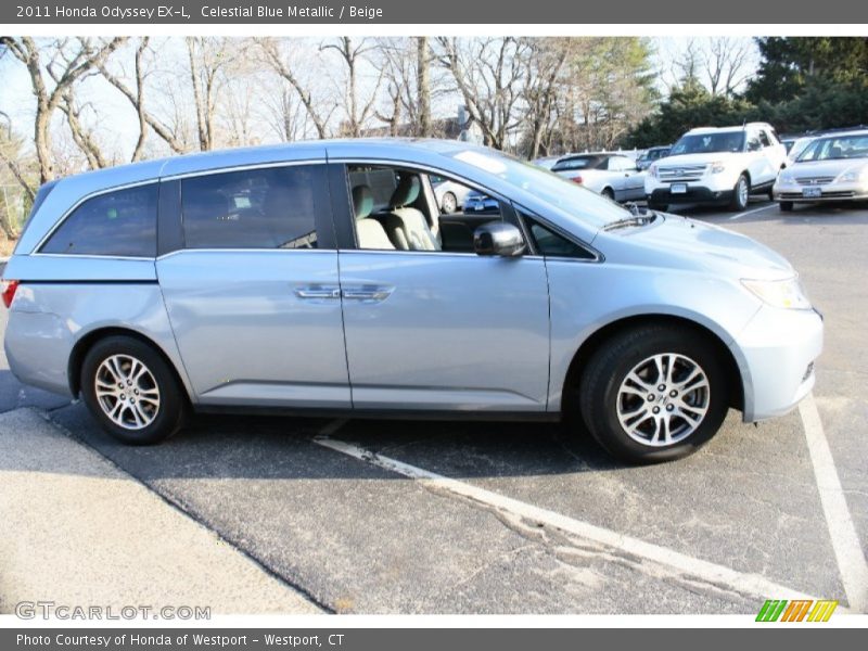 Celestial Blue Metallic / Beige 2011 Honda Odyssey EX-L