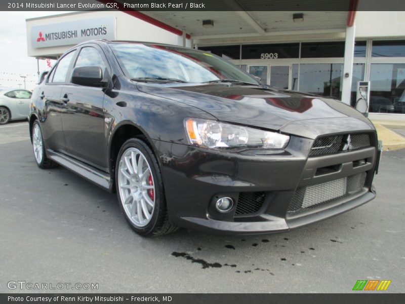 Phantom Black Pearl / Black 2014 Mitsubishi Lancer Evolution GSR