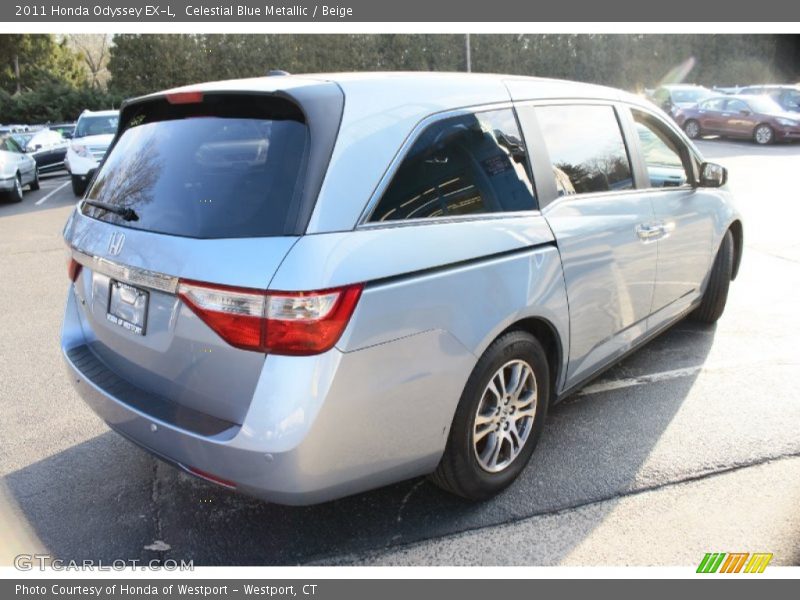 Celestial Blue Metallic / Beige 2011 Honda Odyssey EX-L