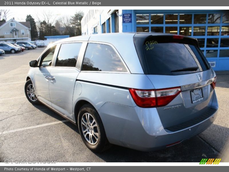 Celestial Blue Metallic / Beige 2011 Honda Odyssey EX-L