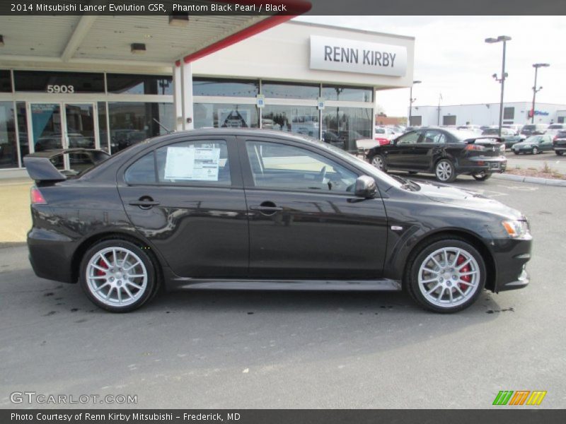 Phantom Black Pearl / Black 2014 Mitsubishi Lancer Evolution GSR