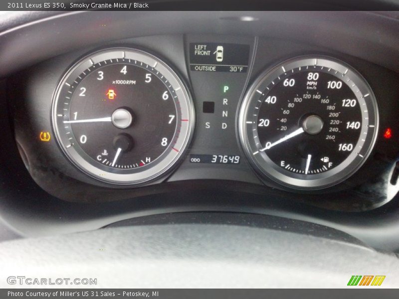 Smoky Granite Mica / Black 2011 Lexus ES 350