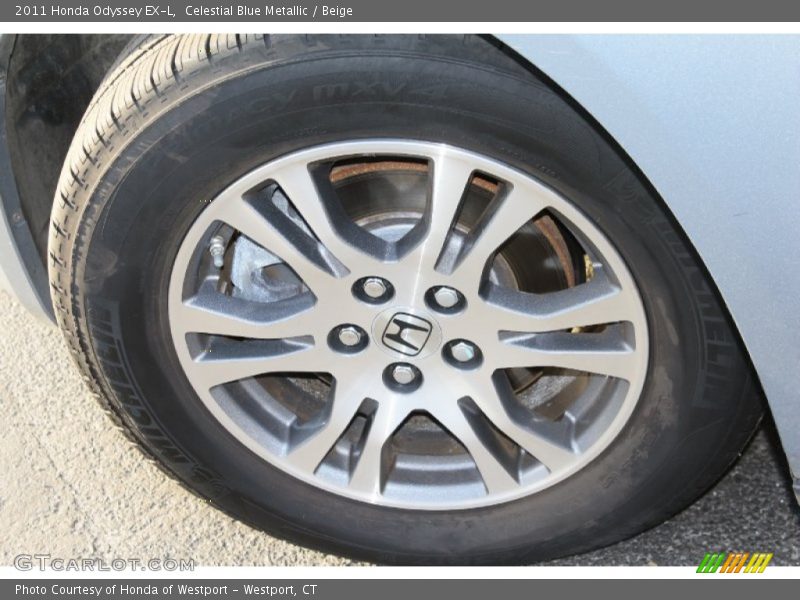 Celestial Blue Metallic / Beige 2011 Honda Odyssey EX-L