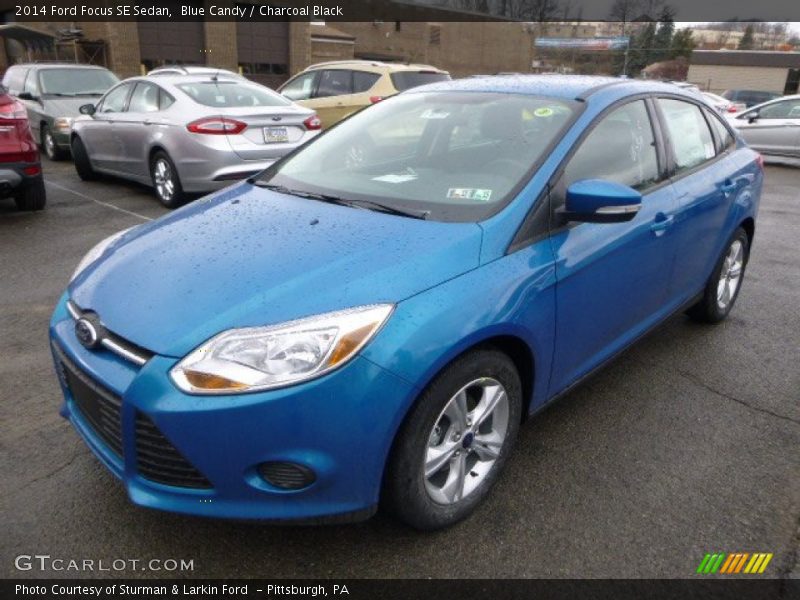Blue Candy / Charcoal Black 2014 Ford Focus SE Sedan