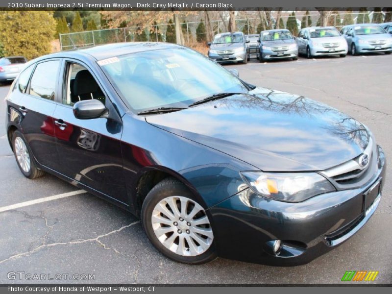 Dark Gray Metallic / Carbon Black 2010 Subaru Impreza 2.5i Premium Wagon