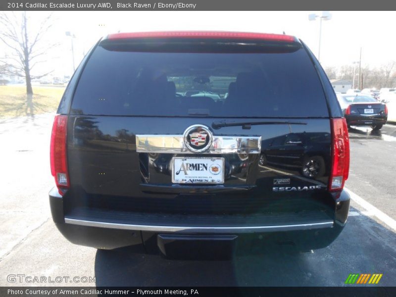 Black Raven / Ebony/Ebony 2014 Cadillac Escalade Luxury AWD