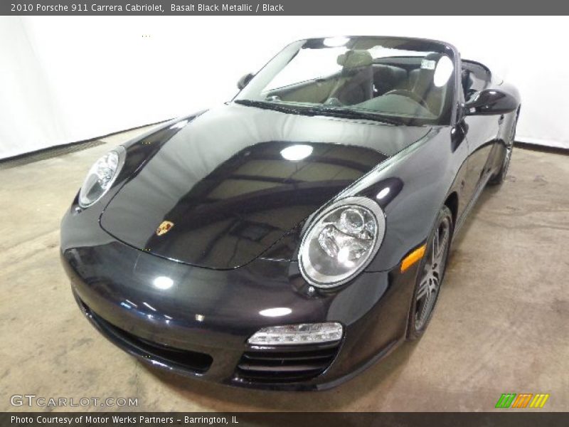 Basalt Black Metallic / Black 2010 Porsche 911 Carrera Cabriolet