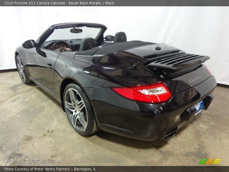 Basalt Black Metallic / Black 2010 Porsche 911 Carrera Cabriolet