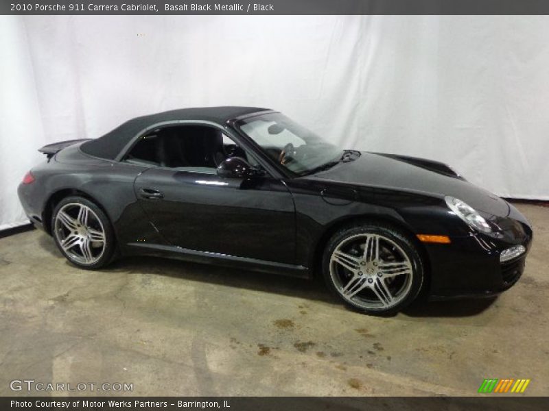 Basalt Black Metallic / Black 2010 Porsche 911 Carrera Cabriolet