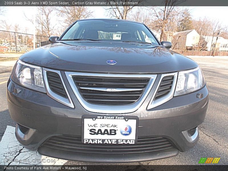 Carbon Gray Metallic / Black/Parchment 2009 Saab 9-3 Aero XWD Sport Sedan